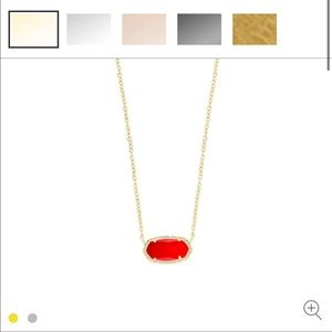 Kendra Scott Red Elisa Necklace